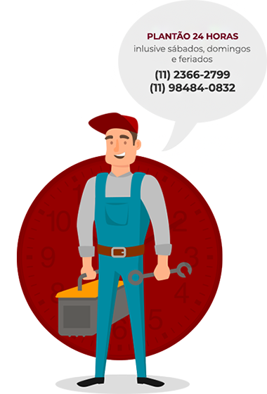 Plantão Caça vazamentos 24 horas. Inclusive sábados, domingos e feriados